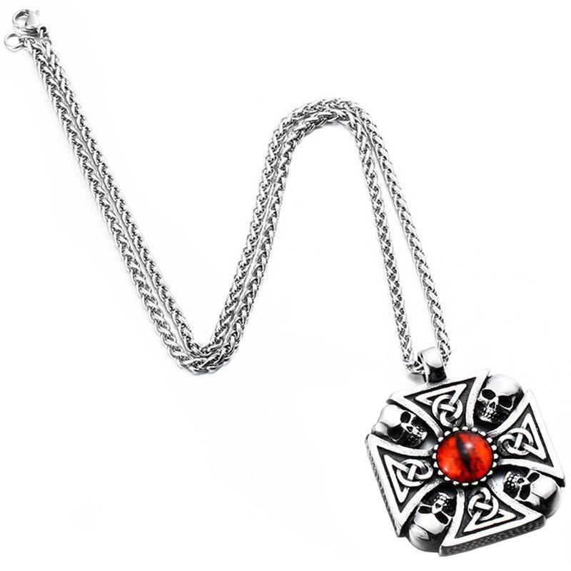 Dödskalle Halsband Malteserkors