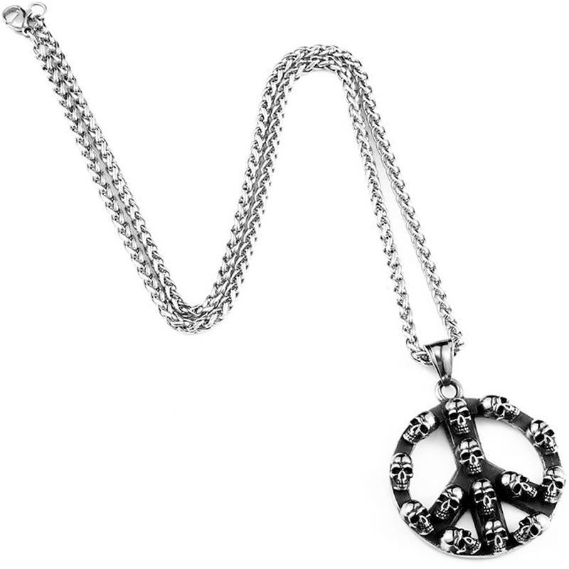 Dödskalle Halsband Peace And Love