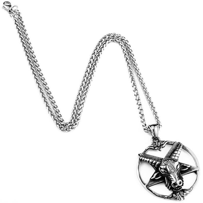 Pentagram Halsband Djurkranium