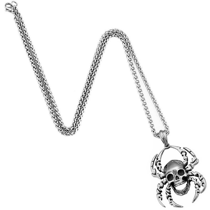 Dödskalle Halsband Spindel