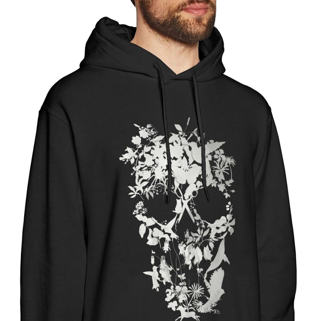 Svart Huvtröja Med Vit Dödskalle