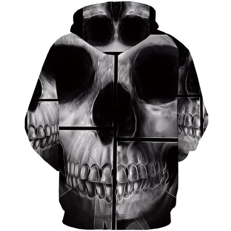 Dödskalle Hoodie Röntgenbild