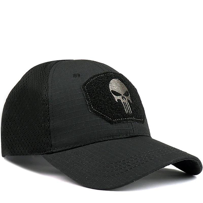 Svart Truckerkeps Dödskalle