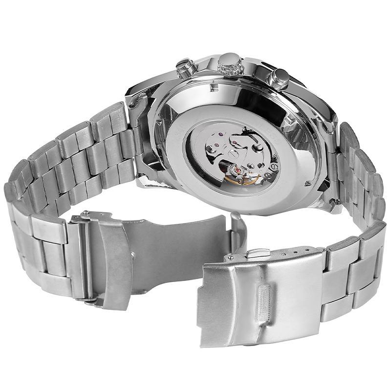 Silverfärgad Dödskalle Klocka