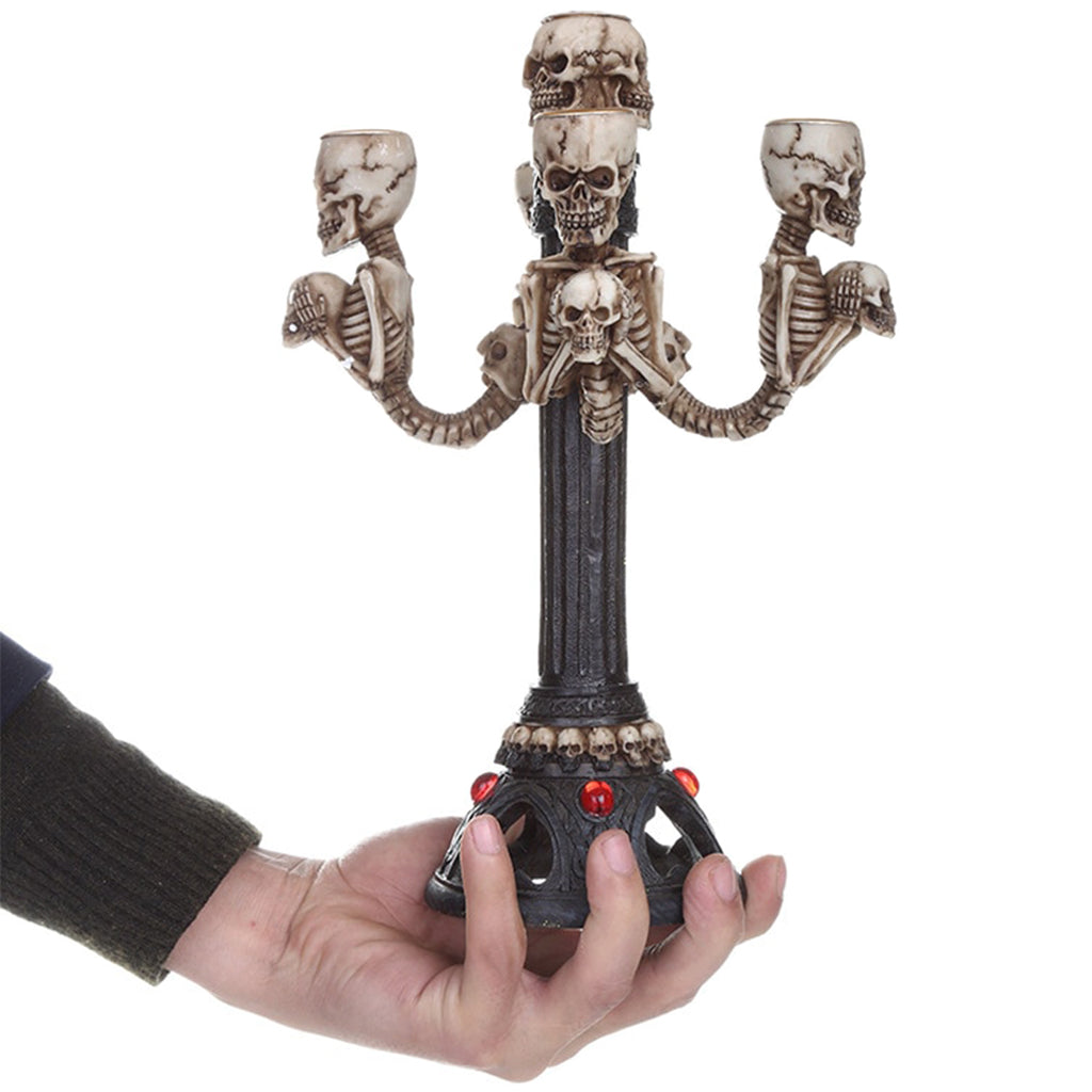 Dödskalle Kandelaber