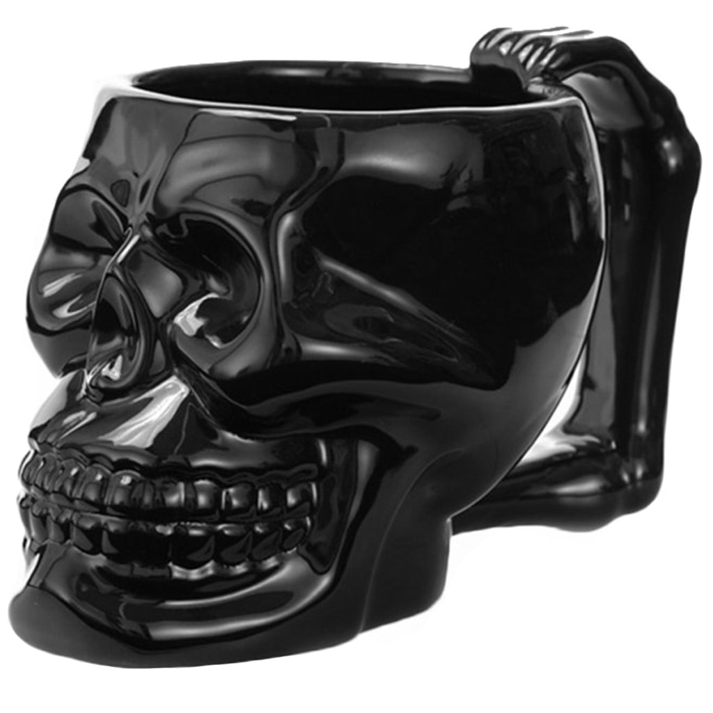 Svart Dödskalle Mugg Kaffe