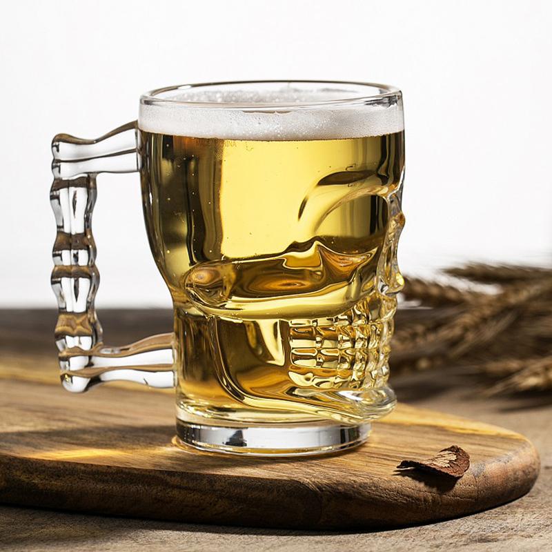 Ölglas Format Som Dödskalle