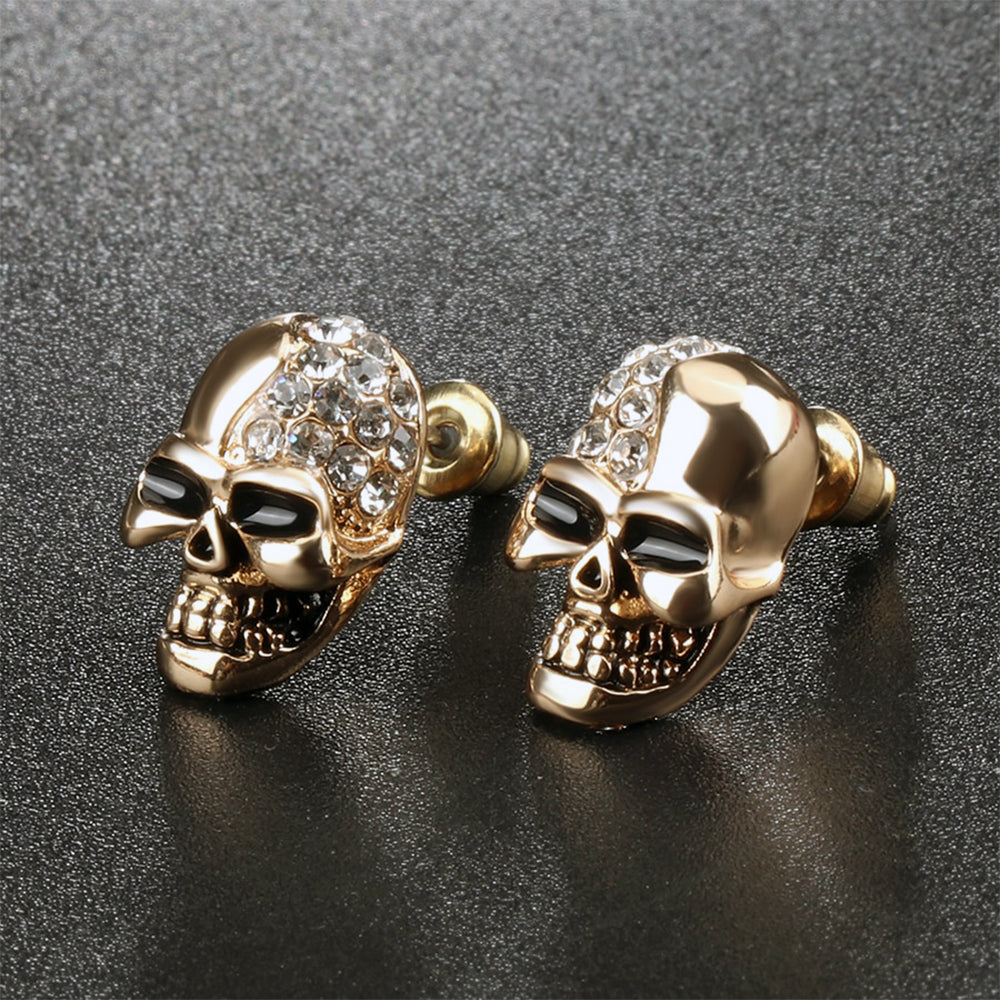 Guldfärgade Örhängen Dödskallar