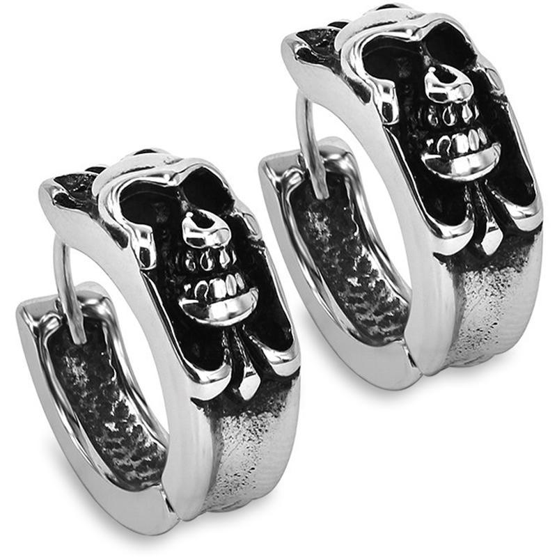 Runda Dödskalle Örhängen