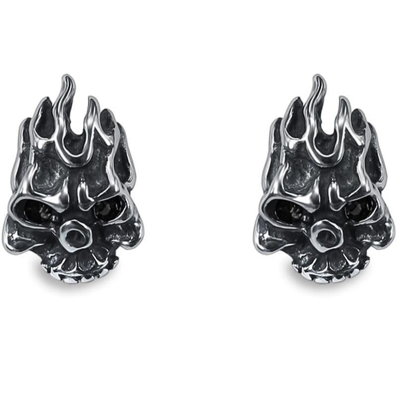 Brinnande Dödskalle Örhängen