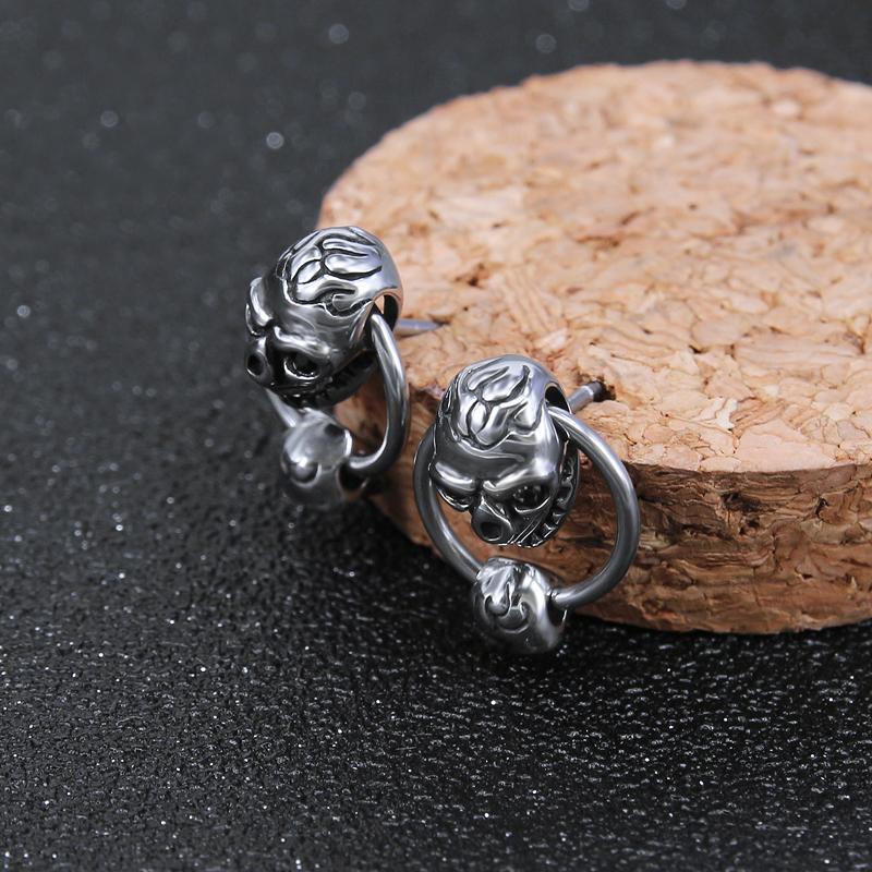 Dödskalle Örhängen Hanging Skulls (Stål)