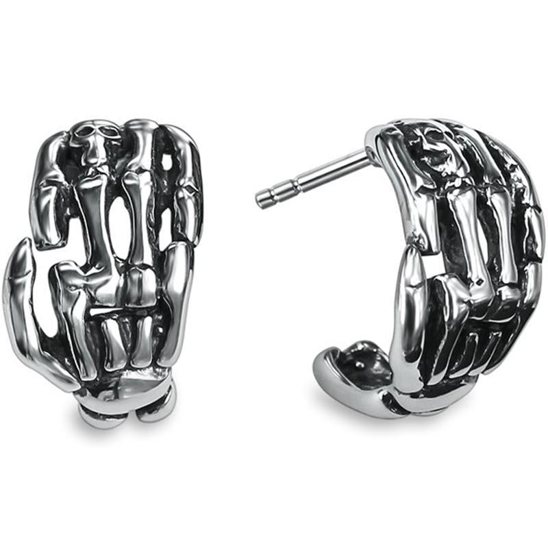 Dödskalle Örhängen Skeletthand