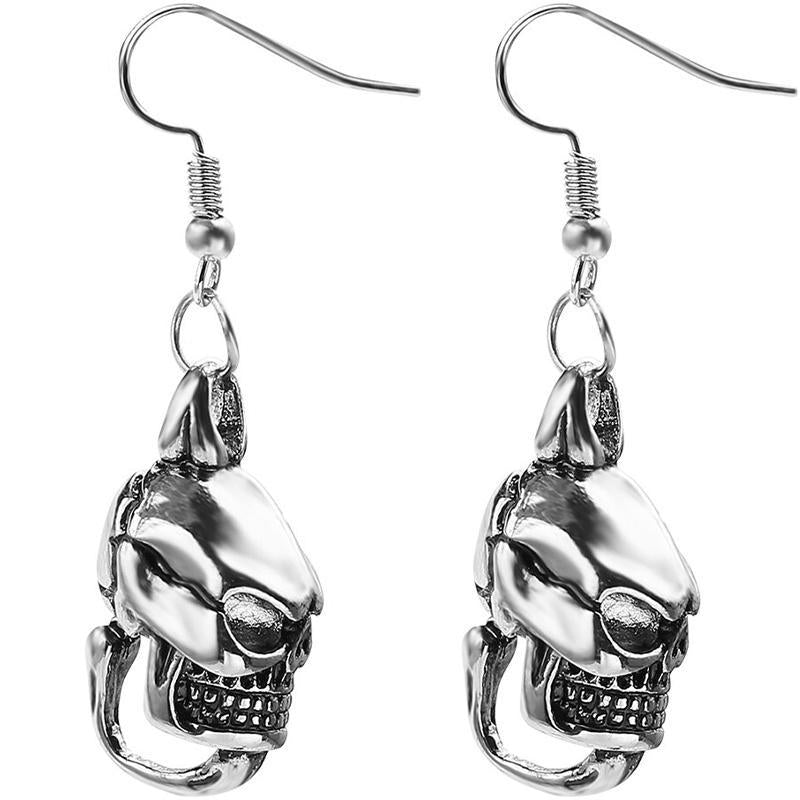 Dödskalle Örhängen Med Sprickor