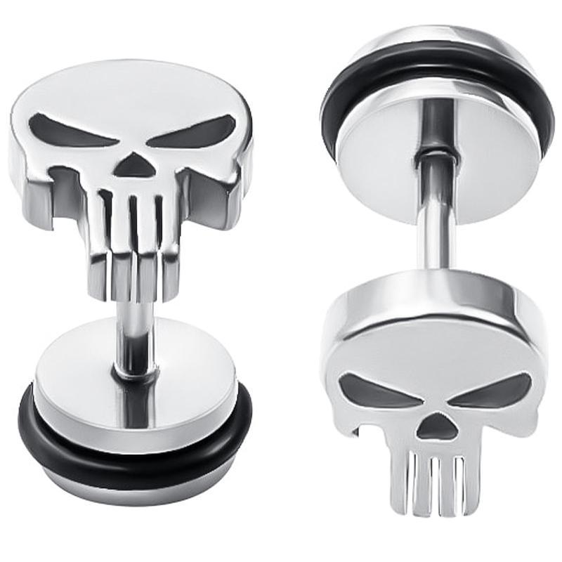 Dödskalle Örhängen The Punisher (Stål)