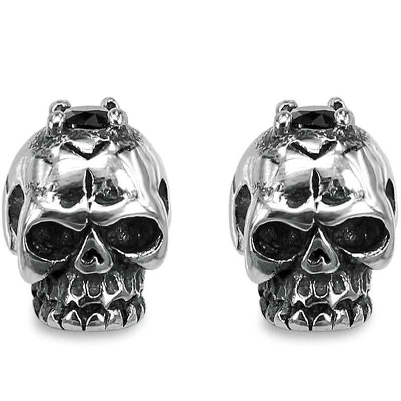 Dödskalle Örhängen Med Zirkoner