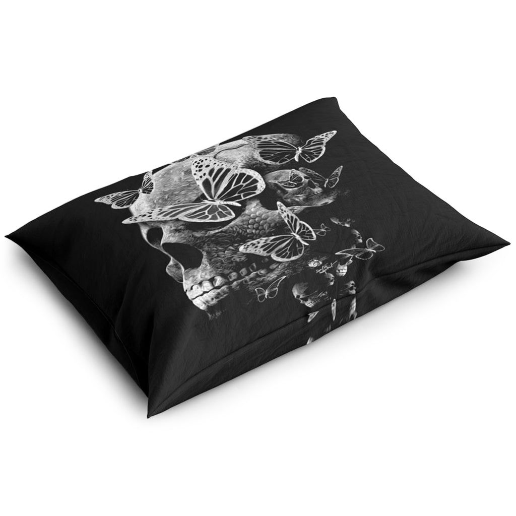 Dödskalle Örngott Fjärilar