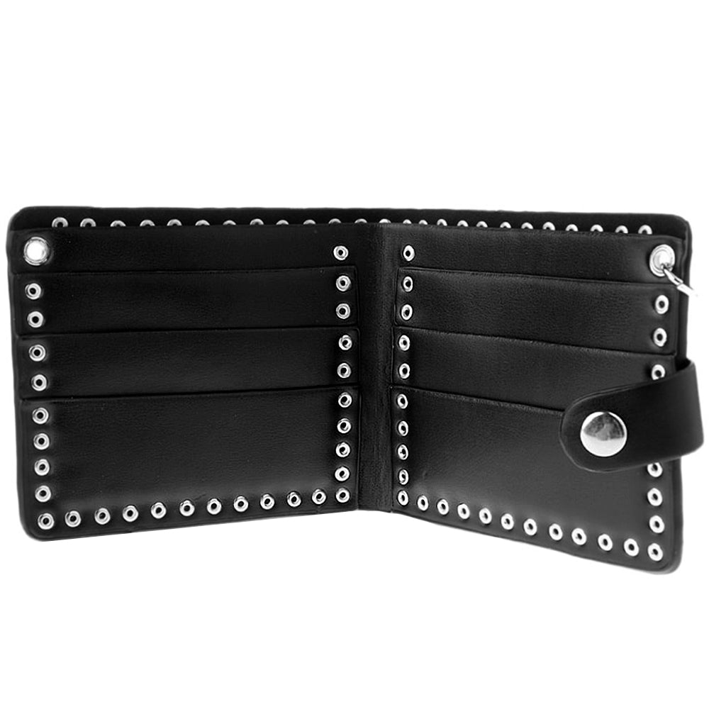 Läder Plånbok Med Dödskallar