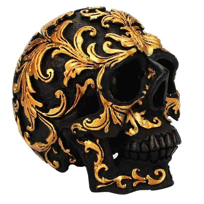 Dödskalle Prydnad Guld