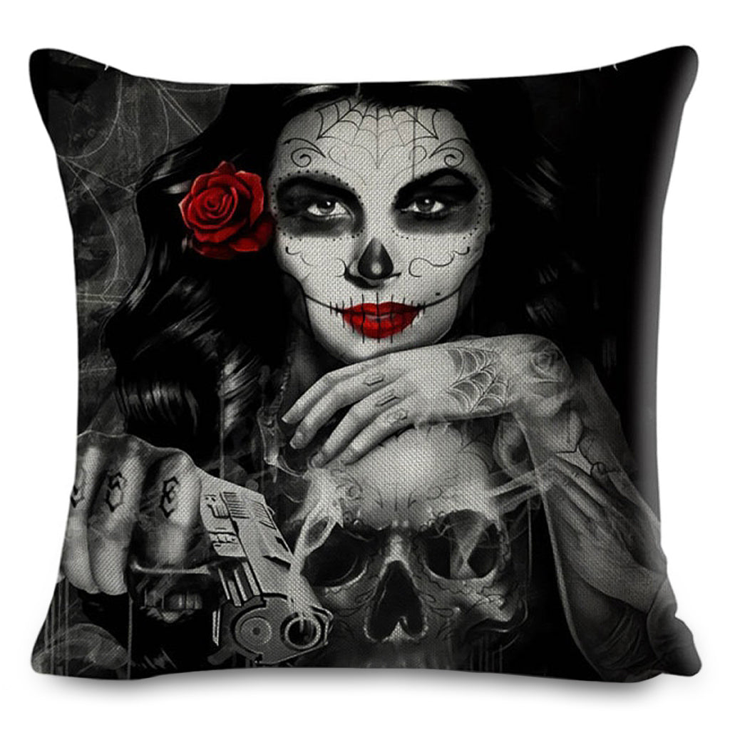 Dödskalle Prydnadskudde