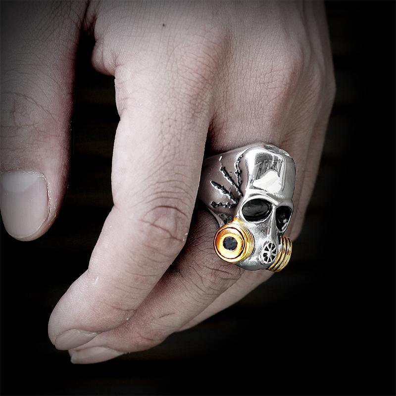 Dödskallering Gas Mask Skalle