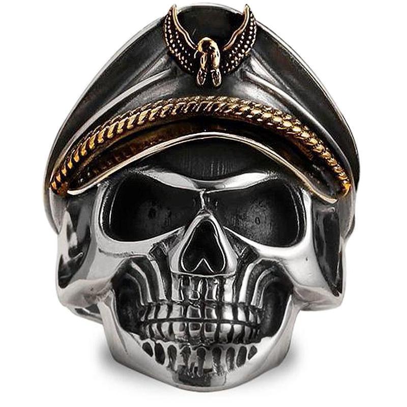 Dödskalle Silverring Officer