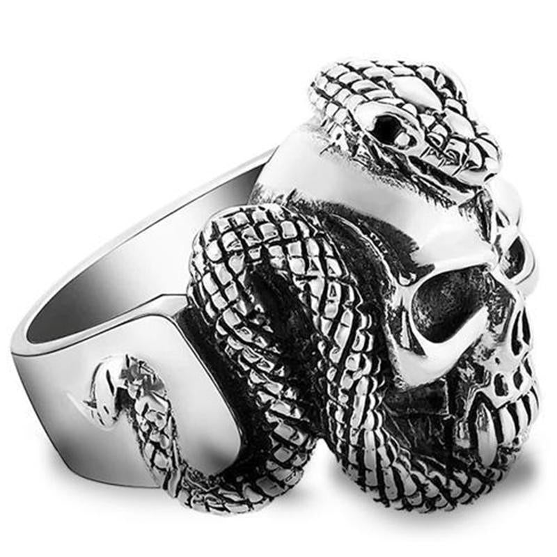 Dödskallering i Sterling Silver