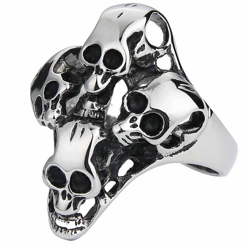 Stålring Med Dödskalle Design