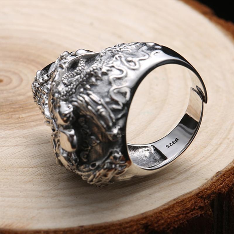 Dödskallering För Herr Silver Biker Curse