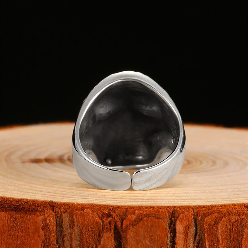 Dödskallering Huligan Skalle (Silver)