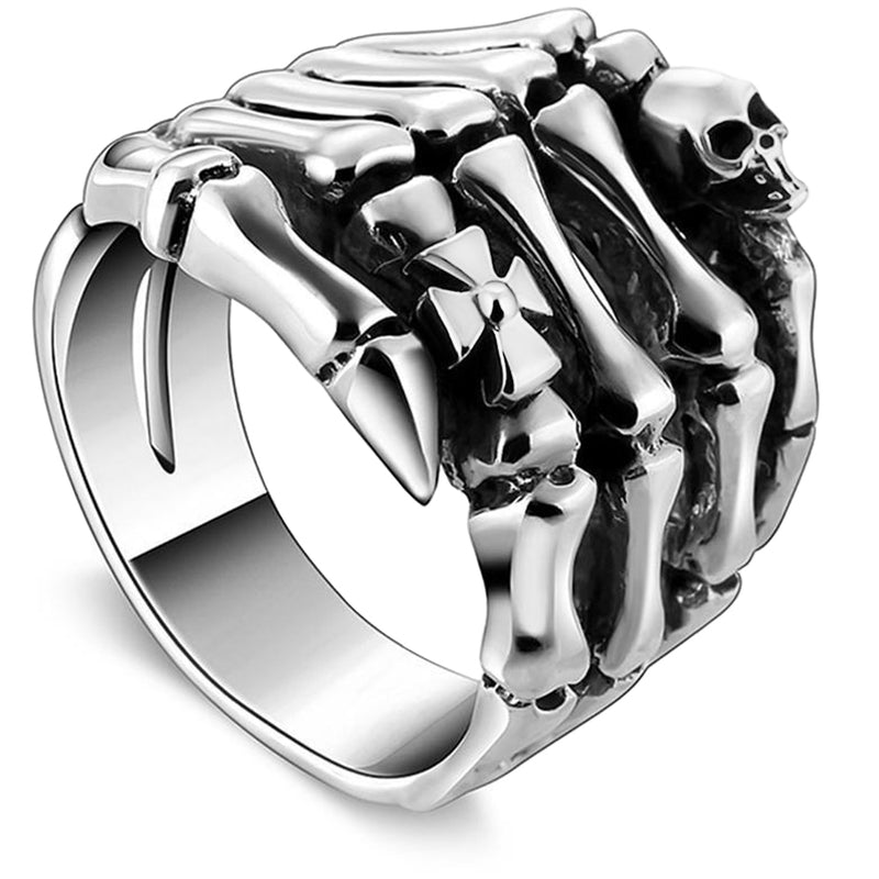 Ring Skeletthand Silver