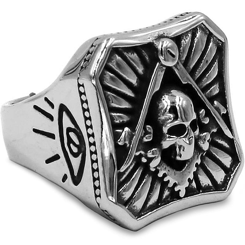 Dödskalle Ring Illuminati