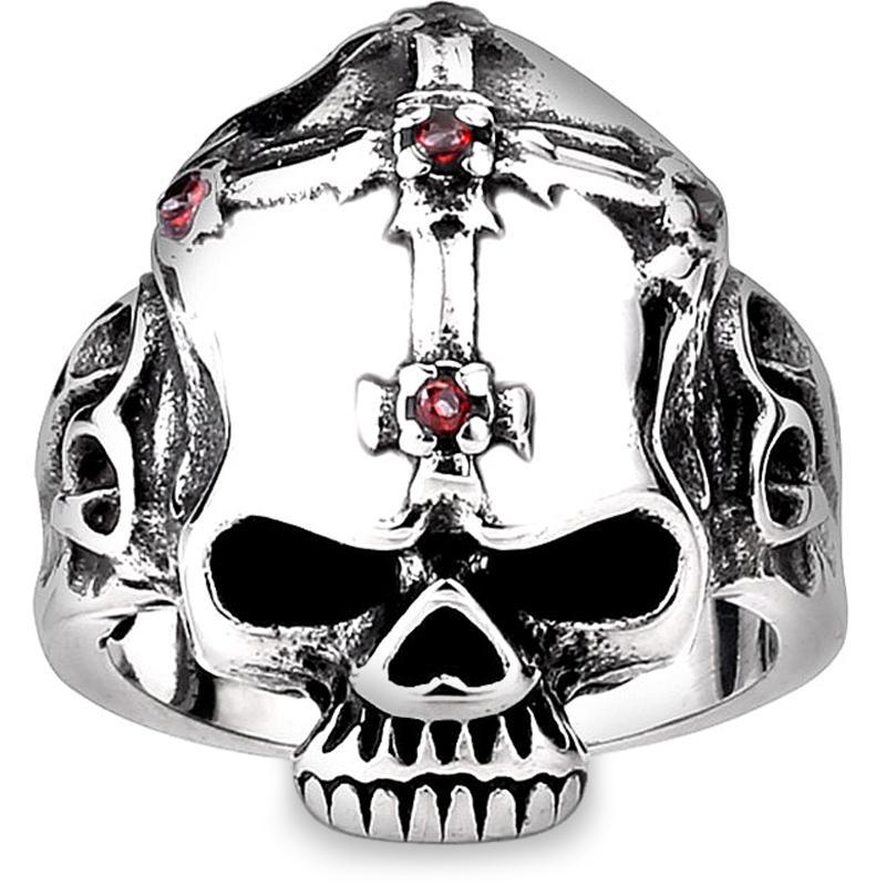 Dödskalle Ring Krucifix