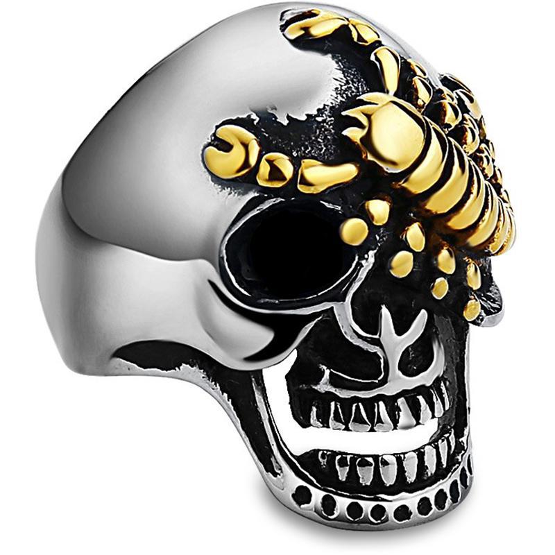 Dödskalle Ring Skorpion