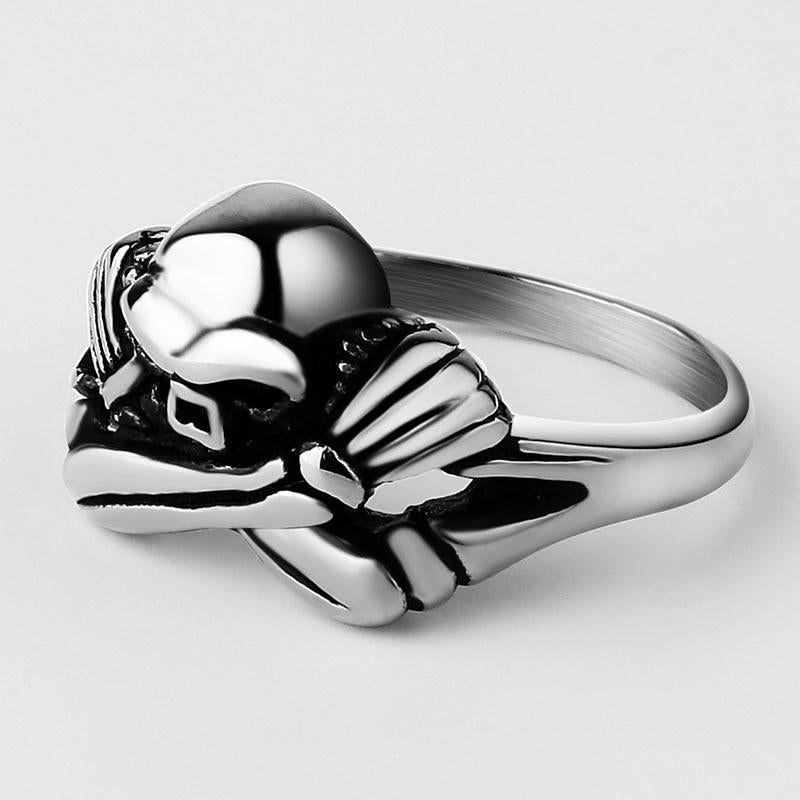 Dödskalle Stålring För Herr