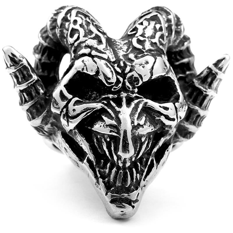 Dödskalle Ring Djävulen