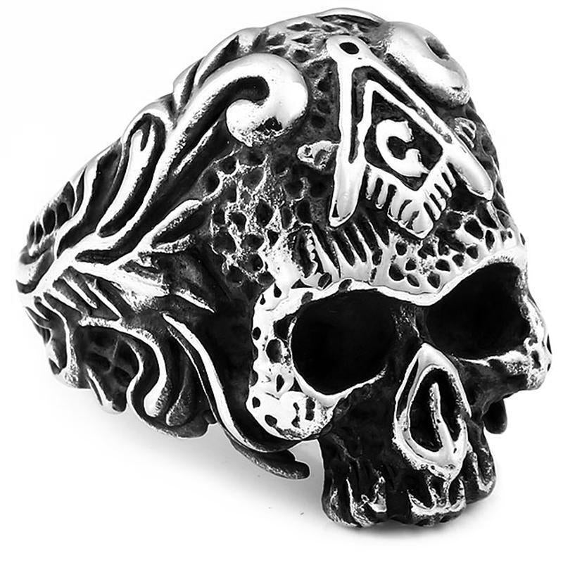 Dödskalle Ring Frimurare
