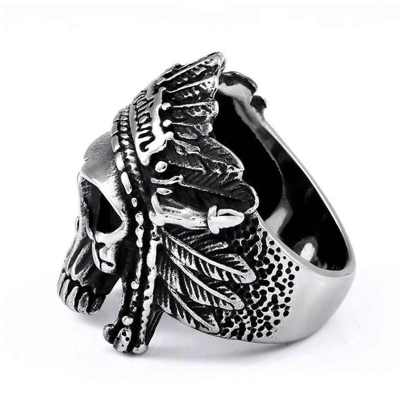 Dödskalle Ring Herr