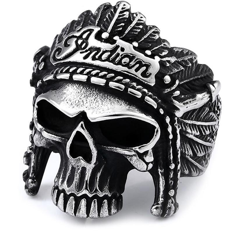 Dödskalle Ring Indian