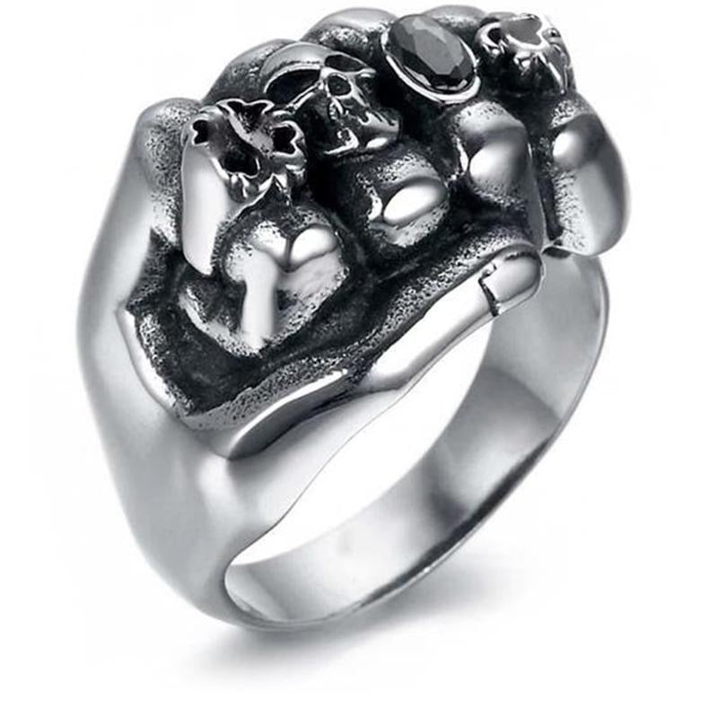 Dödskalle Ring Knytnäve