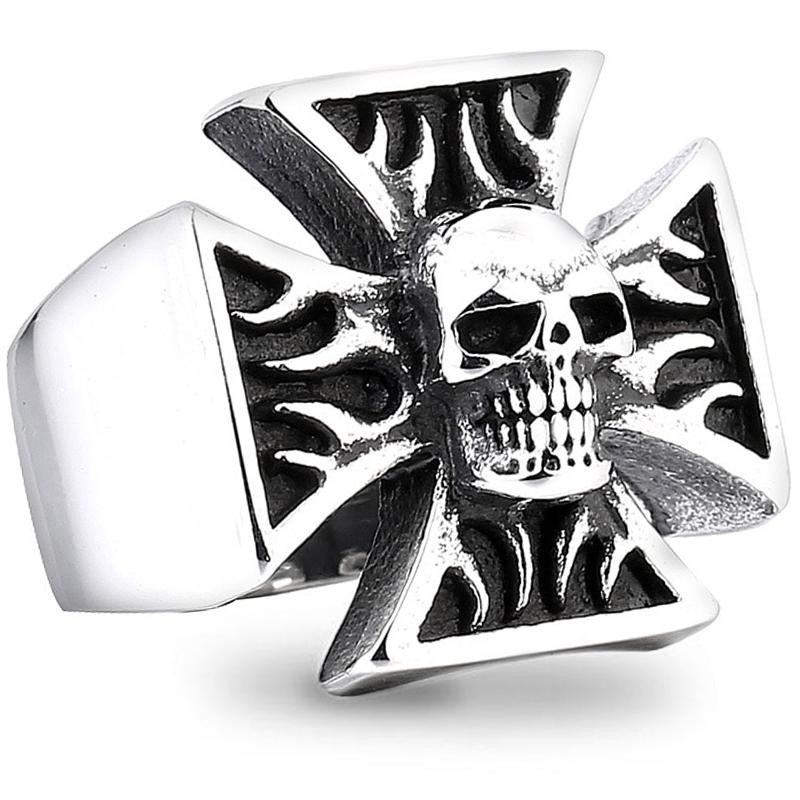 Dödskalle Ring Järnkors