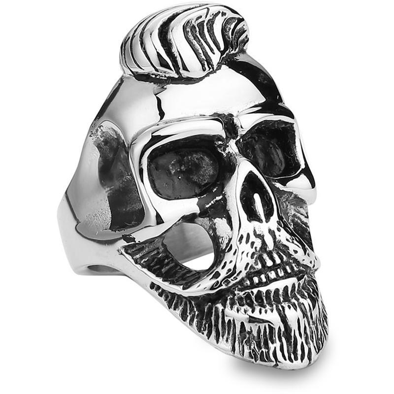 Dödskalle Ring Med Skägg