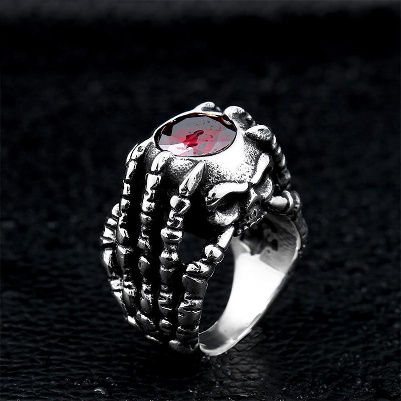 Bikerring Med Dödskalle