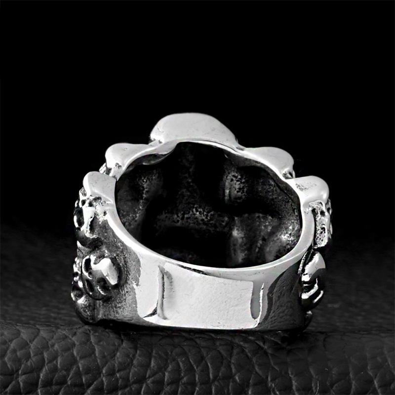 Ring Dödskalle Stål