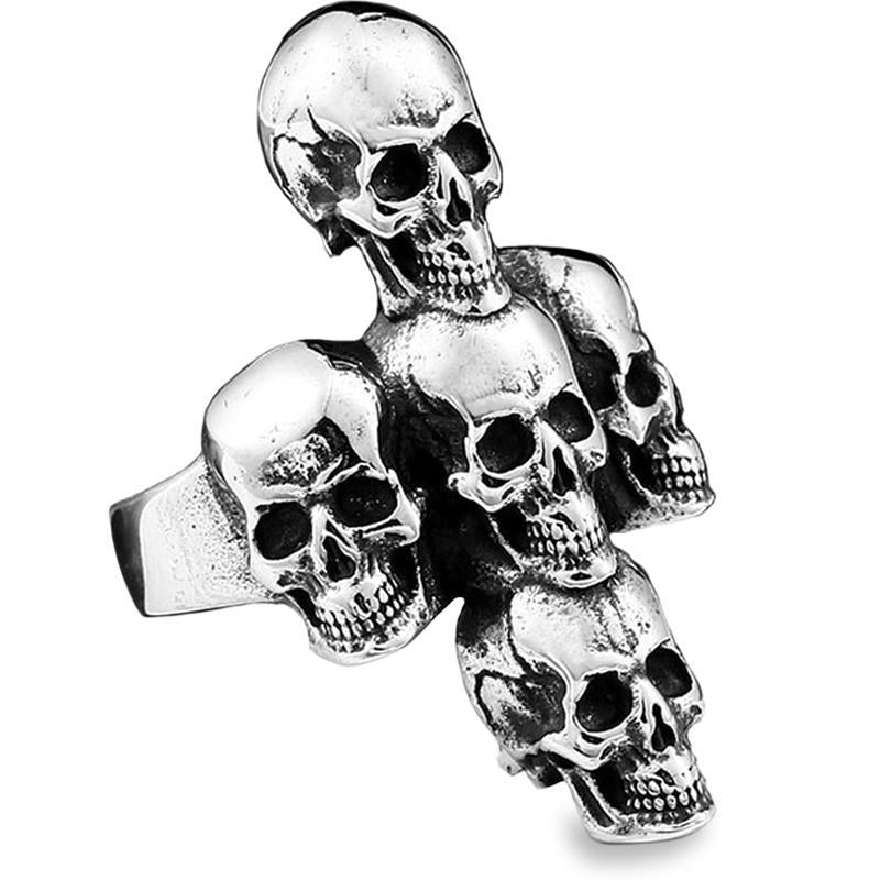 Ring Dödskalle-Kors