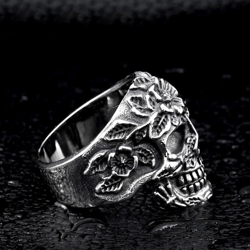 Ring Dödskalle Dam (Stål)