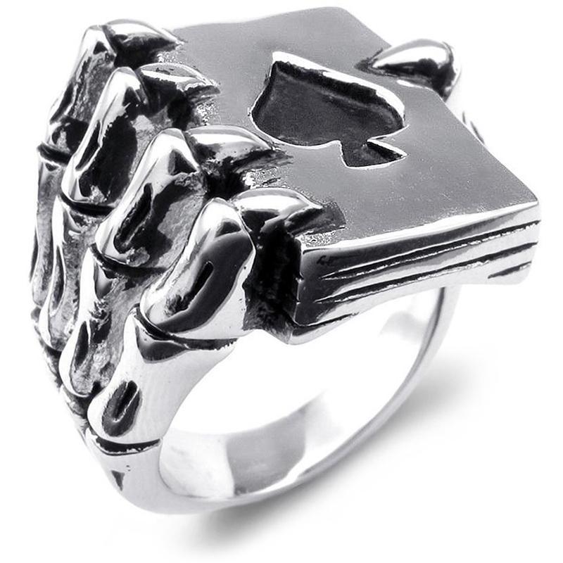 Dödskalle Ring Spader Ess