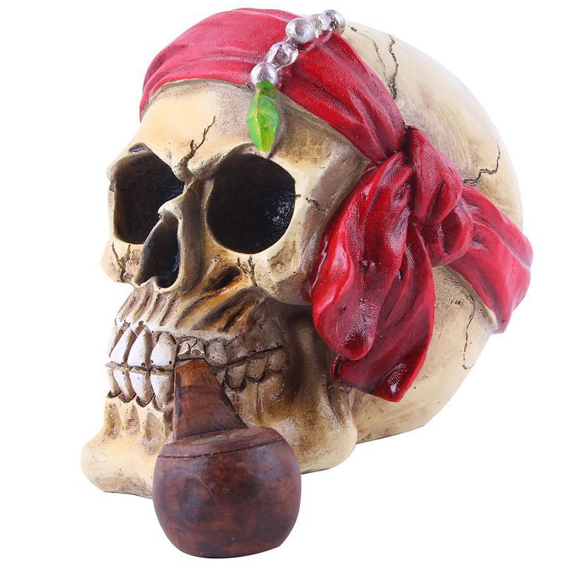 Dödskalle Staty Tobakspipa
