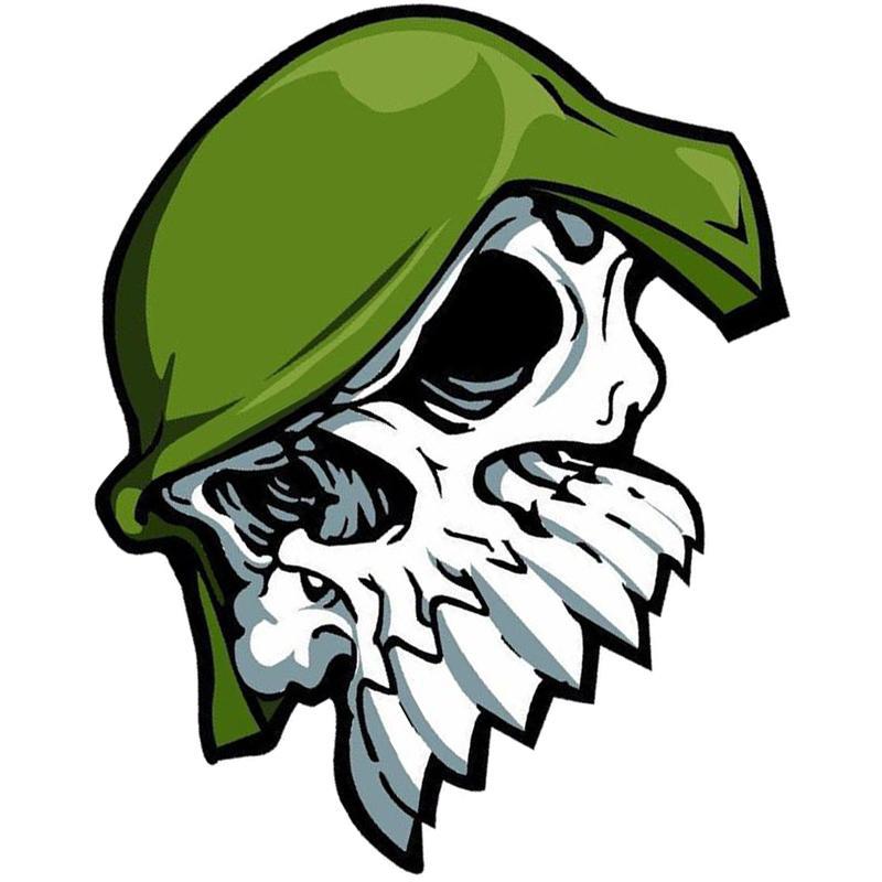 Dekal Dödskalle Soldat