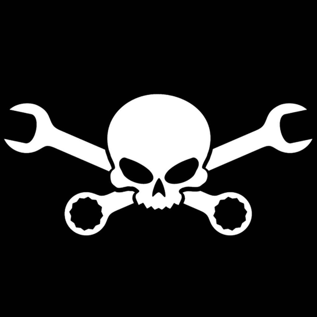 Dödskalle Sticker Korsade Verktyg