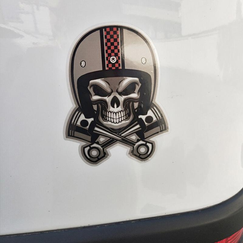 Dödskalle Klistermärke Cafe Racer